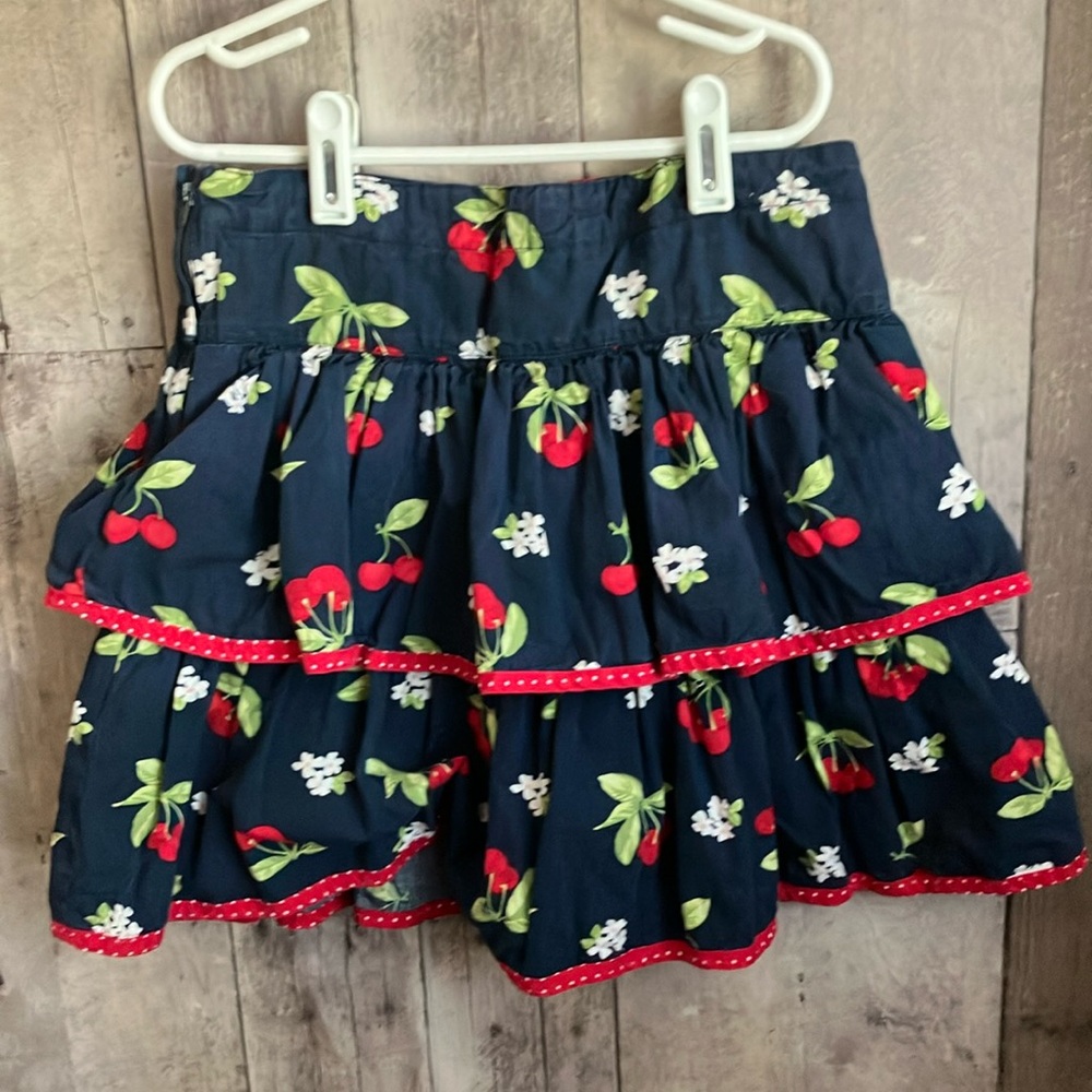 Gymboree Navy Skirt with Cherry Print - Picture 3 of 3